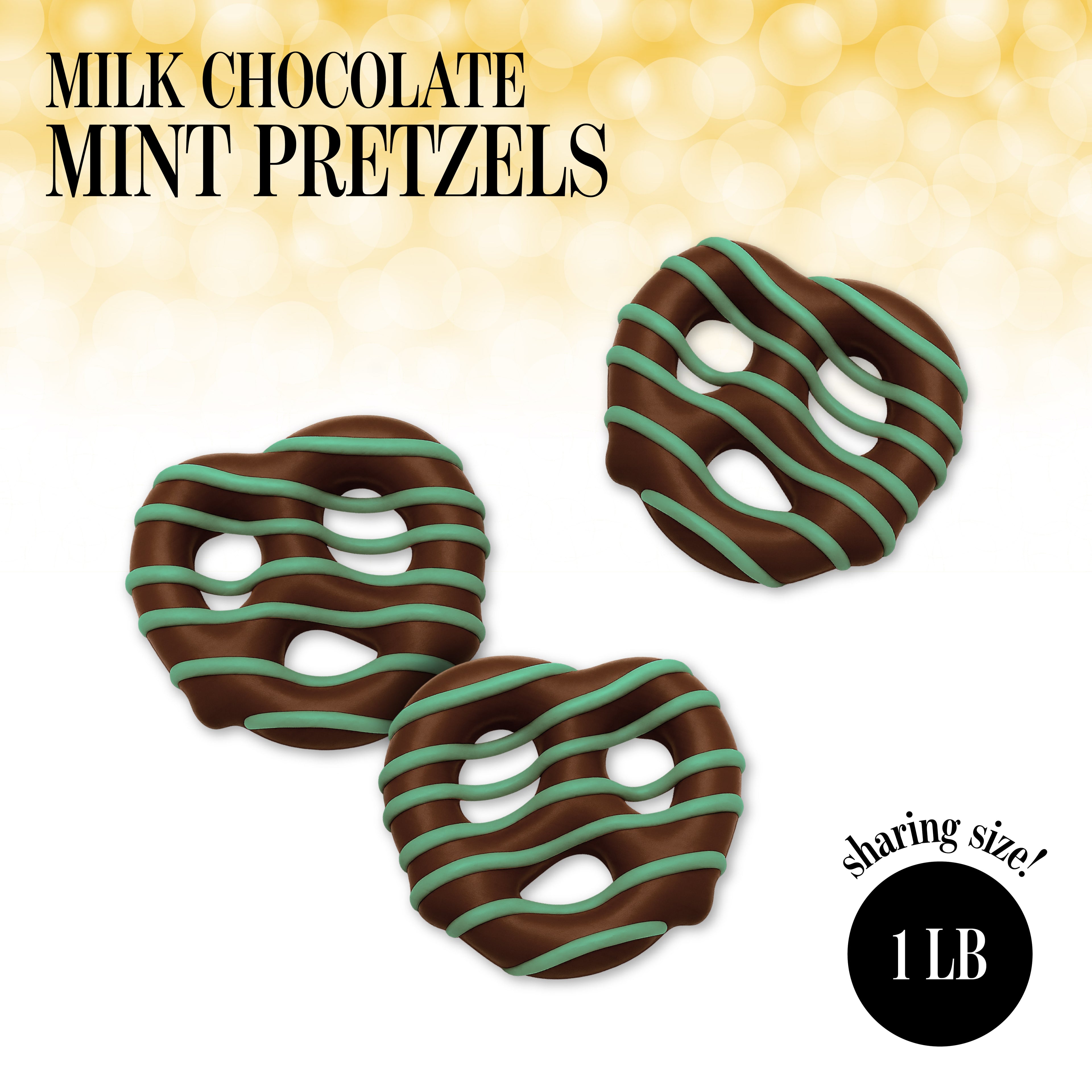Milk Chocolate Mint Pretzels - Delicious Snack Perfect for the Family - 1 Pound Bag