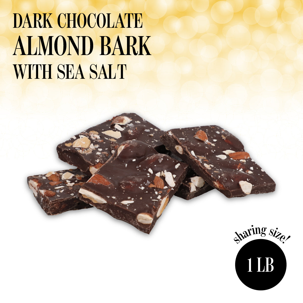 Dark Chocolate Almond Bark - Delicious Snack Perfect for the Family - 1 Pound Bag