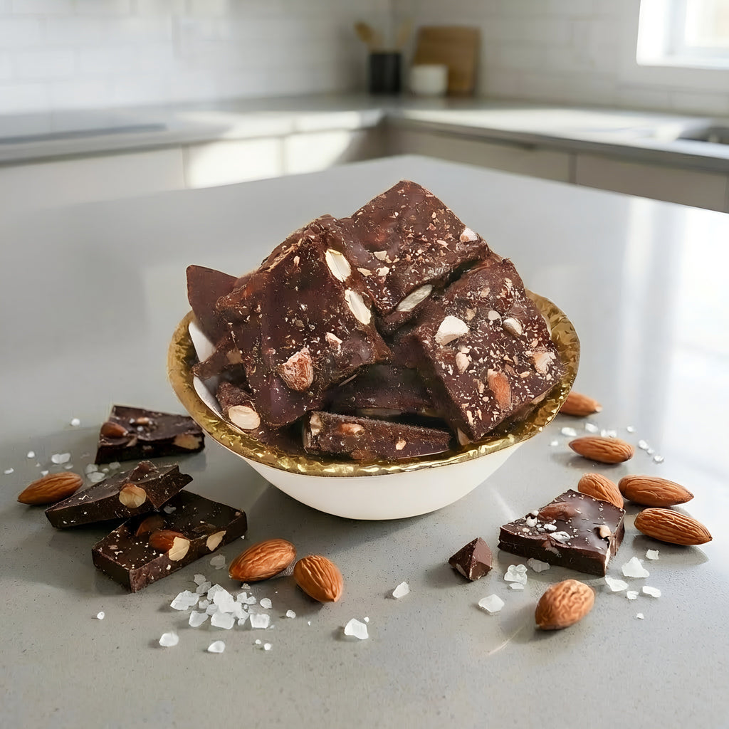 Dark Chocolate Almond Bark - Delicious Snack Perfect for the Family - 1 Pound Bag