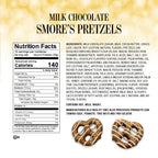 S'mores Pretzels - Chocolate-Covered Snack with Graham Cracker and Marshmallow Drizzle - 1 Pound Bag