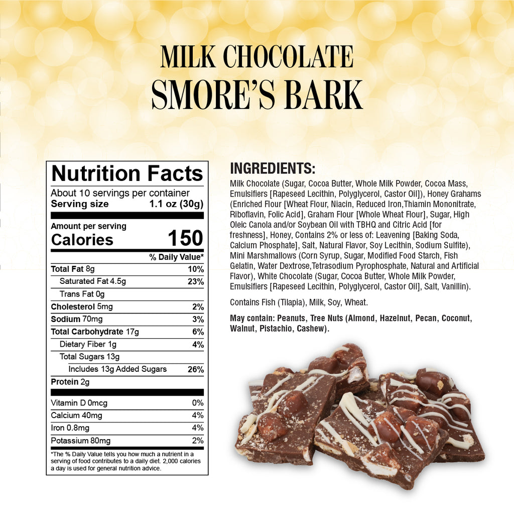 S'mores Chocolate Bark - Delicious Family-Friendly Treats for Every Occasion - 1 Pound Bag