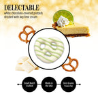 Key Lime Pretzels - Milk Chocolate Covered Treats with Key Lime Drizzle - 1 Pound Bag