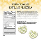 Key Lime Pretzels - Milk Chocolate Covered Treats with Key Lime Drizzle - 1 Pound Bag